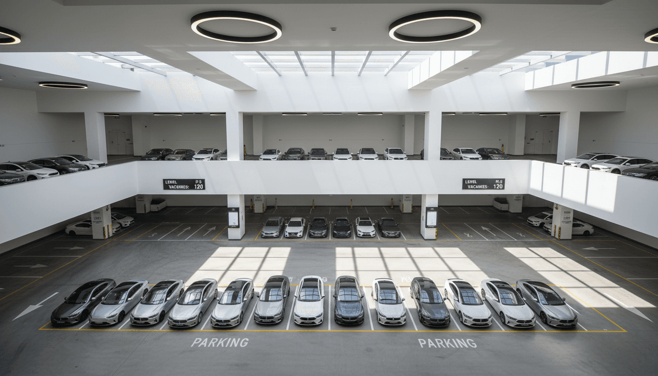 Le parking du Pool House à l'époque contemporaine